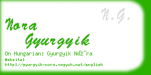 nora gyurgyik business card